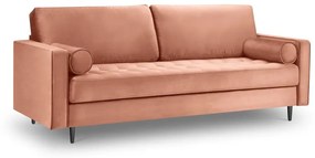 Розов кадифен диван , 219 см Santo - Milo Casa