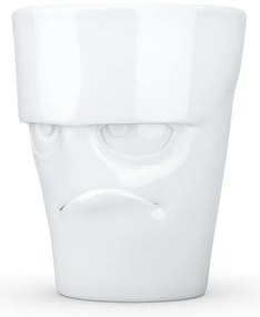 Бяла разгневена порцеланова чаша с дръжка - 58products