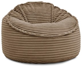 Кафяв пуф от рипсено кадифе Socrate – Bobochic Paris