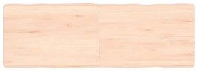 363891 vidaXL Плот за маса 120x40x(2-6) см необработено масивно дърво жив ръб