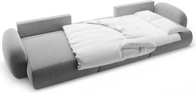 Светлосив шенилов сгъваем/с място за съхранение ъглов диван (U форма) Tonale – Cosmopolitan Design