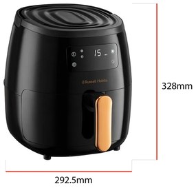 Фритюрник с горещ въздух Russell Hobbs SatisFry 26510-56, 1650 W, 5L, Дигитален, 80-200C, Таймер,Черен