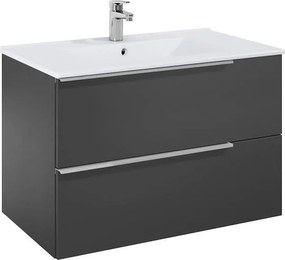 Шкаф 800 mm, Elegant plus onyx с 2 чекмеджета и умивалник