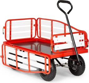 Waldbeck Ventura, ръчна количка, максимално натоварване 300 кг, стомана, WPC, червена