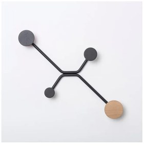 Черна стенна закачалка Hook - Gazzda