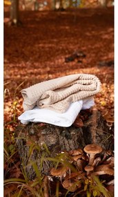 Бяла кърпа от органичен памук от тери 50x100 cm Check – JUNA