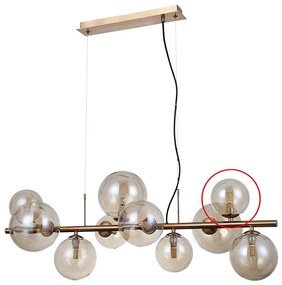 ITALUX - Резервно стъкло за полилей и стенна лампа CANELLO G9 Ø 11 см кафяв