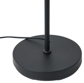 Арт Деко подова лампа черна с черни пера - Peahen