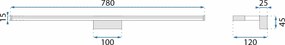 АПЛИК ЗА БАНЯ LED 15W 68,5CM APP370-1W CHROM