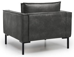 Тъмносив фотьойл от изкуствена кожа Rate - Scandic