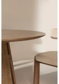 Кръгла трапезна маса от декор от дъб ø 120 cm Zuri – MOME