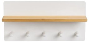 Бяла стенна закачалка с рафт – Casa Selección