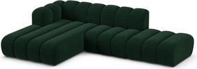 Тъмнозелен ъглов диван (ляв ъгъл) Lupine – Micadoni Home