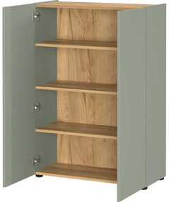 Светлозелен комплект за коридор от декор от дъб 104x200x33 cm Alviano – Germania