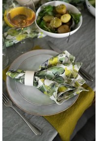 Зелени текстилни подложки в комплект 4 бр. Lotus – Linen Tales