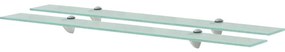 3051500 vidaXL Подвижни рафтове, 2 бр, стъкло, 90x10 см, 8 мм
