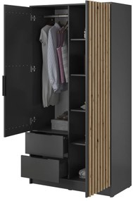 Гардероб Nolan 2-door with Огледало-Grafitis