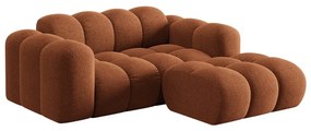Теракотен шенилов ъглов диван (десен ъгъл) Treno – Cosmopolitan Design