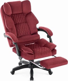 HC-1031 Ергономичен офисен стол с подложка за крака – бордо
