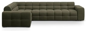 Зелен ъглов диван (ляв ъгъл/L форма) Kendal – Micadoni