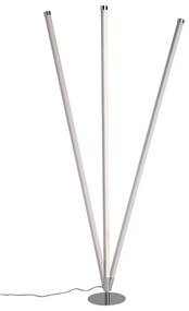 Комплект от 2 модерни подови лампи LED хром - Line-up