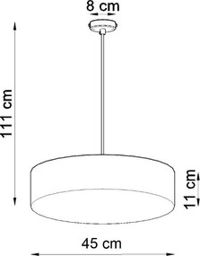 Черно висящо осветително тяло Atis – Sollux