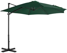 Sonata Градински чадър чупещо рамо с алуминиев прът 300 см зелен