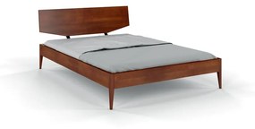 Тъмнокафяво двойно легло от букова дървесина , 140 x 200 cm Sund - Skandica