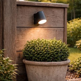 Модерна външна лампа антрацит с LED с датчик за здрач - Uma