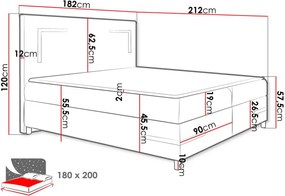 Тапицирано легло Delos-Mpez-180 x 200