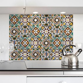 Kitchen stove wall protection Green Tiles L