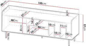 TV шкаф Vasina 150