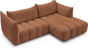 Оранжев ъглов диван от прежда с примки от букле (десен ъгъл) Azra – Bobochic Paris