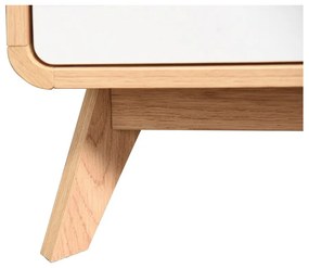 Бяла/естествена маса за телевизор от декор от дъб 100x40 cm Caitlin – Støraa