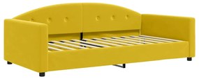 354148 vidaXL Кушетка, жълта, 100x200 см, кадифе