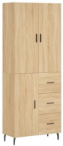 3195918 vidaXL Висок шкаф, дъб сонома, 69,5x34x180 см, инженерно дърво