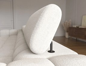 Ъглов диван Freyia-Бял-Десен