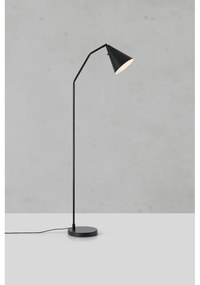Черна LED затъмняваща се подова лампа с метален абажур (височина 144 cm) Funil – Markslöjd