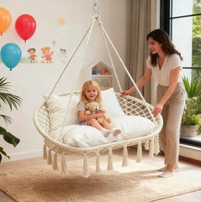 Висящ стол, щъркелово гнездо за 2 души - 320 кг Бежово