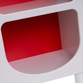 Червено-бяла библиотека 76x70 cm – Casa Selección