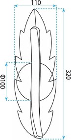 СТЕНЕН LED АПЛИК G182-W GOLD