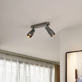 Кръгъл таванен прожектор тъмно сив GU10 50mm 2-светлинен - Stanley