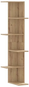852635 vidaXL Стенен ъглов рафт дъб артизан 36,5x36,5x140 см инженерно дърво