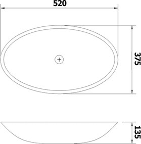 Стъклена мивка 52x37,5 cm Pure – Sapho