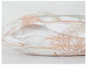 Бяло-теракотено единично крепирано спално бельо 140x200 cm Caraway – B.E.S.