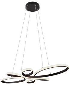 Черно висящо LED осветително тяло Fly - Trio