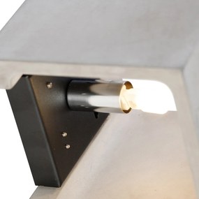 Ръстичен квадратен стенен аплик бетон - Alban