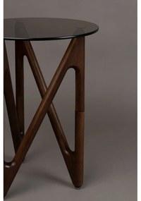 Кръгла странична масичка със стъклен плот ø 40 cm Naia – Dutchbone