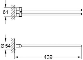 Поставка за кърпи Grohe New Essentials double
