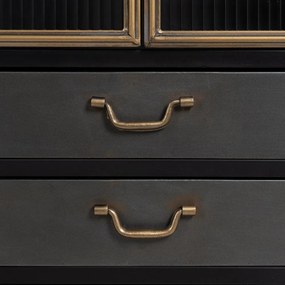 Черна метална витрина 58x150 cm Brick – Ixia